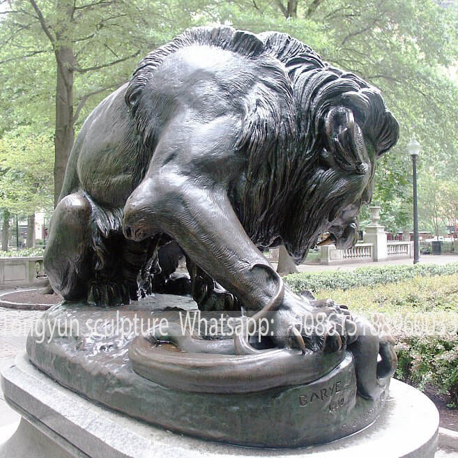 Lion and Snake Statue