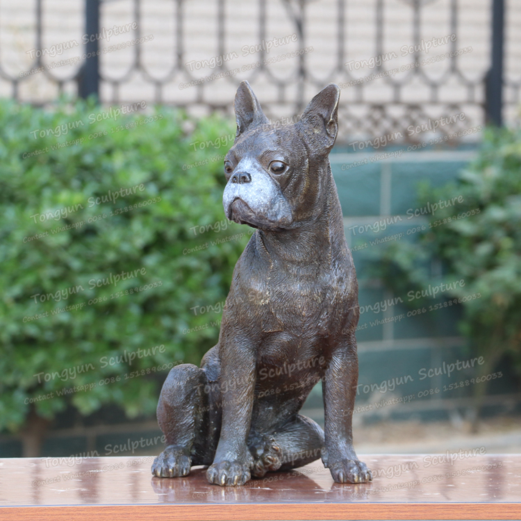 厂家现货摆件写实动物雕塑小狗铜雕仿真客厅摆件铸铜工艺品