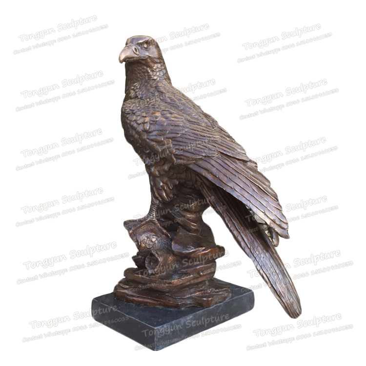 厂家现货摆件纯铜鸟类雕塑观赏鹰雕塑动物雕塑