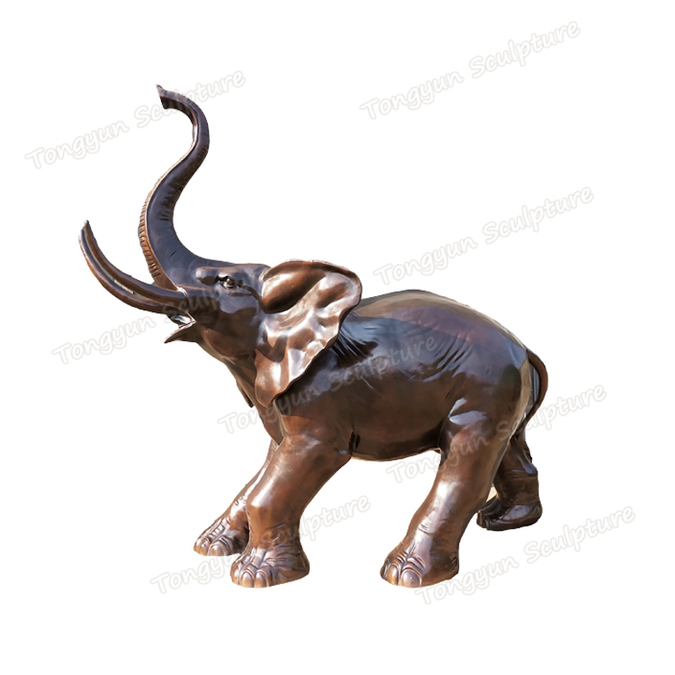 厂家定制纯铜户外大象雕塑 