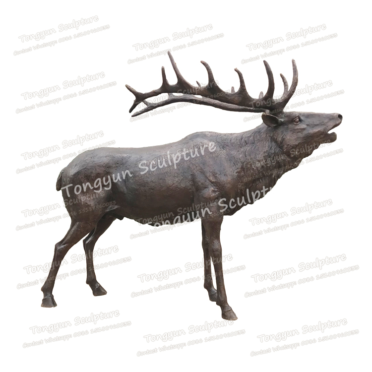 Bronze Moose Sculpture Outdoor Decoration Animal Sculpture Bronze Sculpture Moose