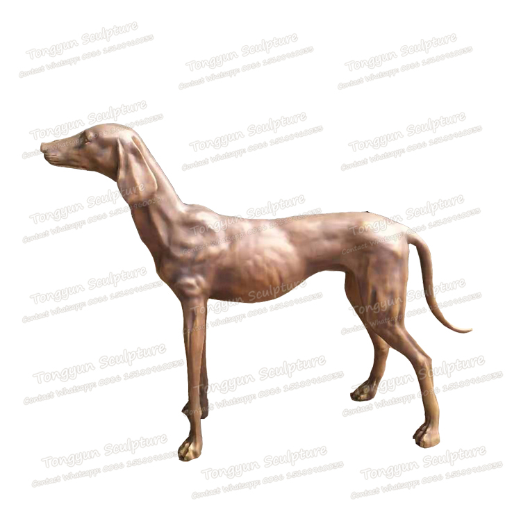 Large Bronze Dog Sculpture Bronze Greyhound Life Size Dog Statue