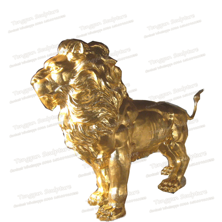 工厂直销纯铜铸造户外大型狮子雕塑