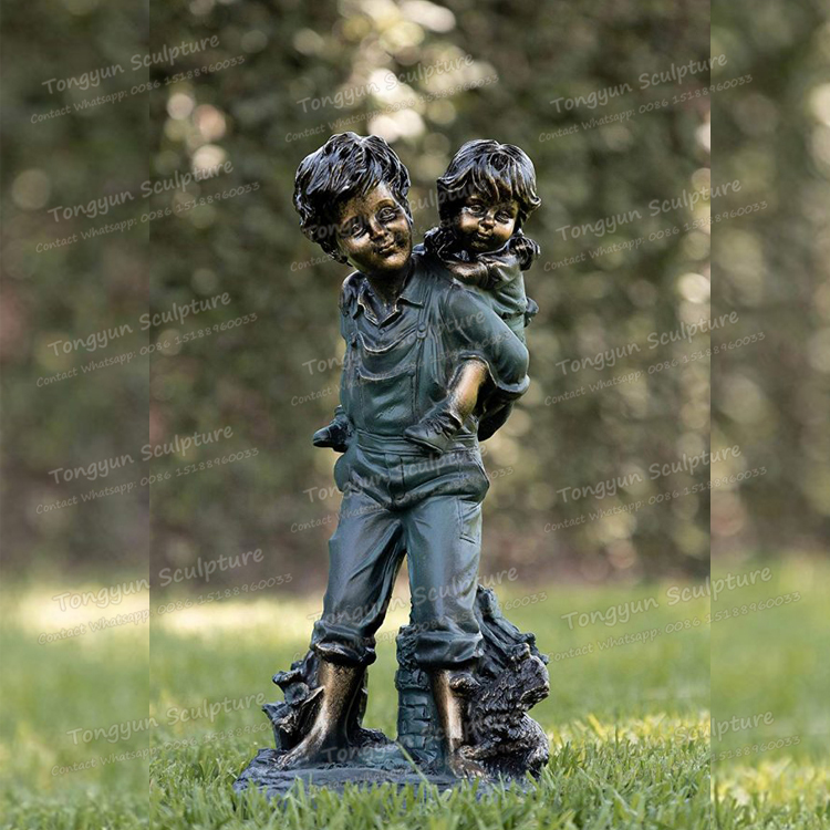 iron metal bronze statue home decoration bronze brass children sculpture statues