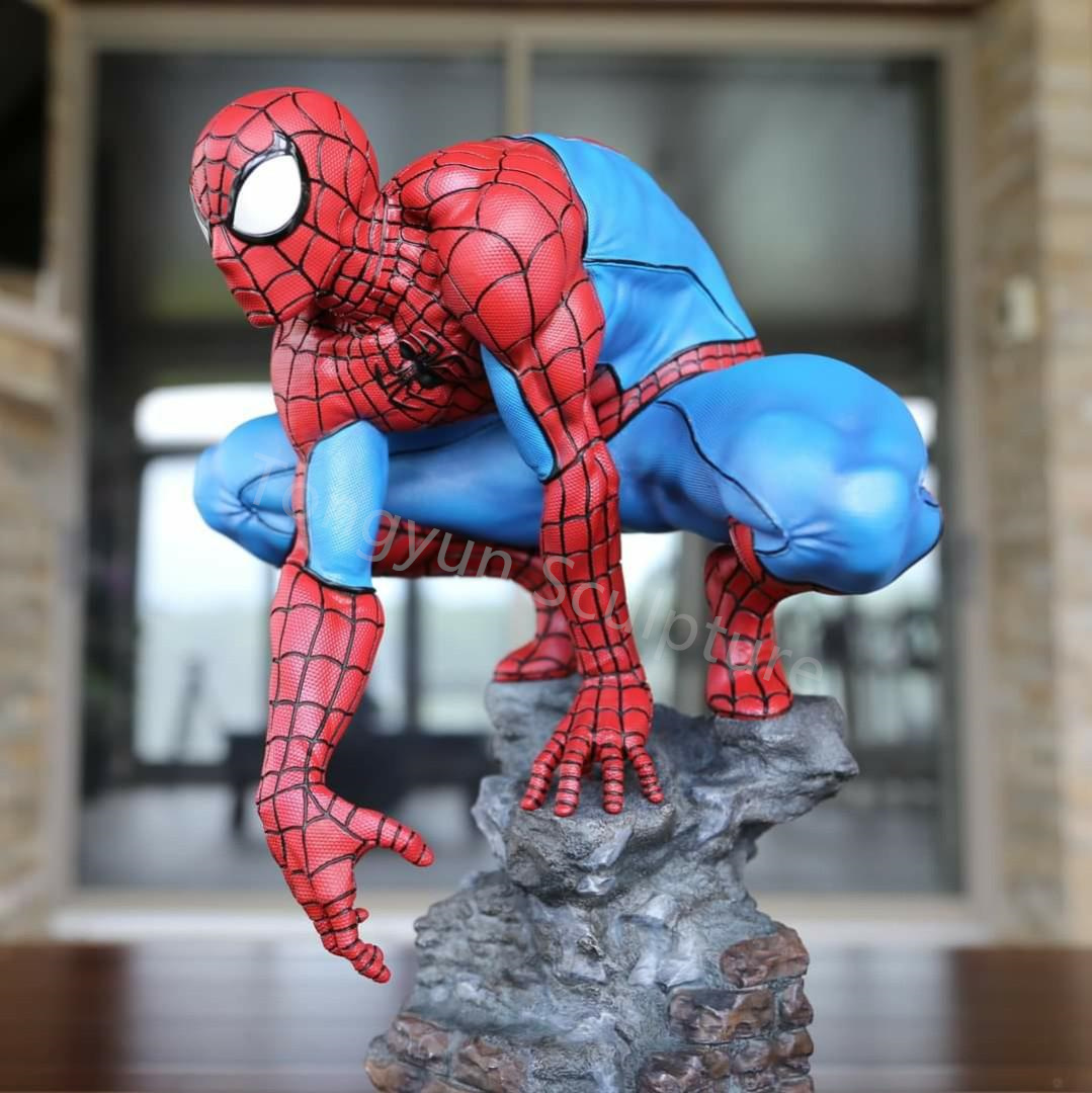 玻璃钢蜘蛛侠雕塑