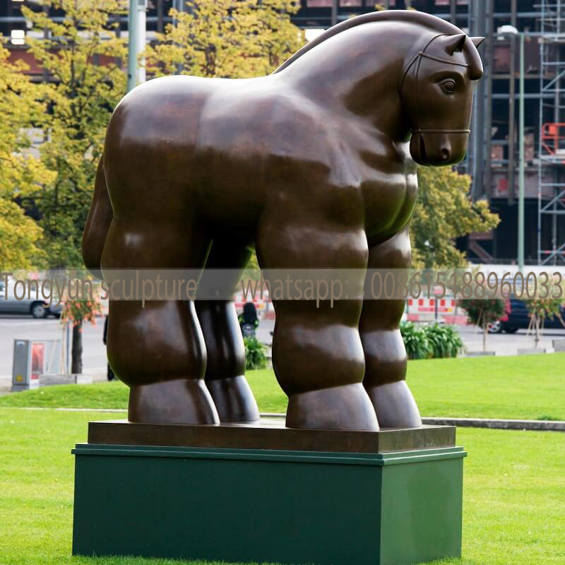 Botero Horse Fat Animal Sculpture