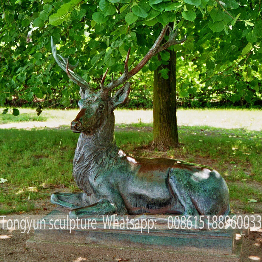 Bronze Deer Lawn Statues