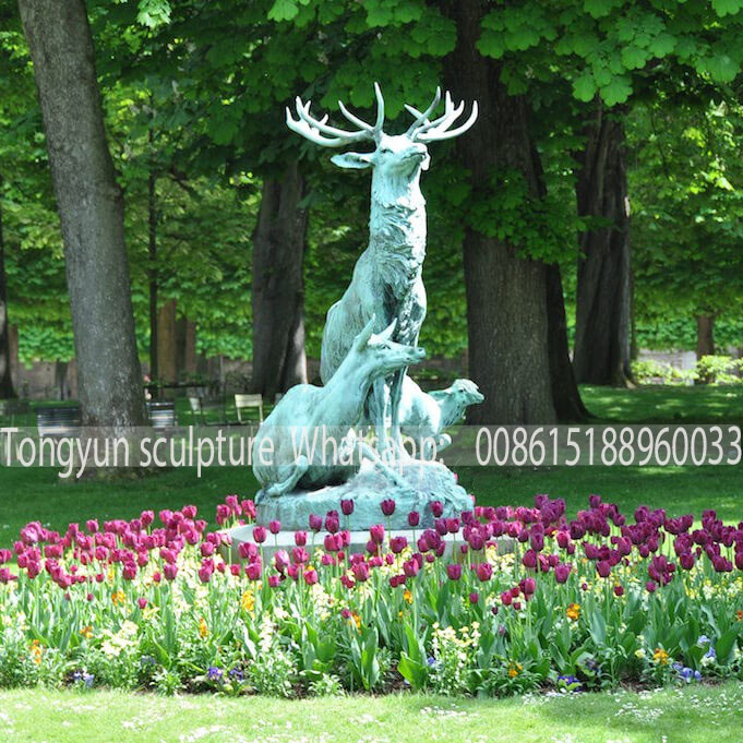 户外公园鹿雕像 装饰- 副本