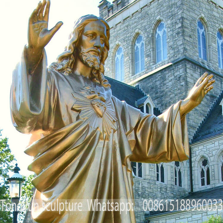 Gold Jesus Statue
