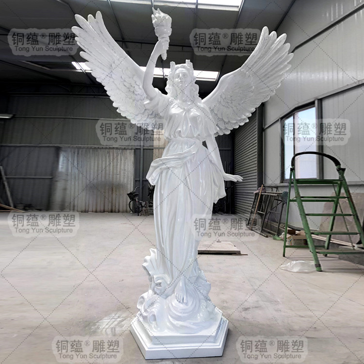 Lifesize Resin Angle Sculpture Fiberglass Angel Statue For Garden Angel Statue