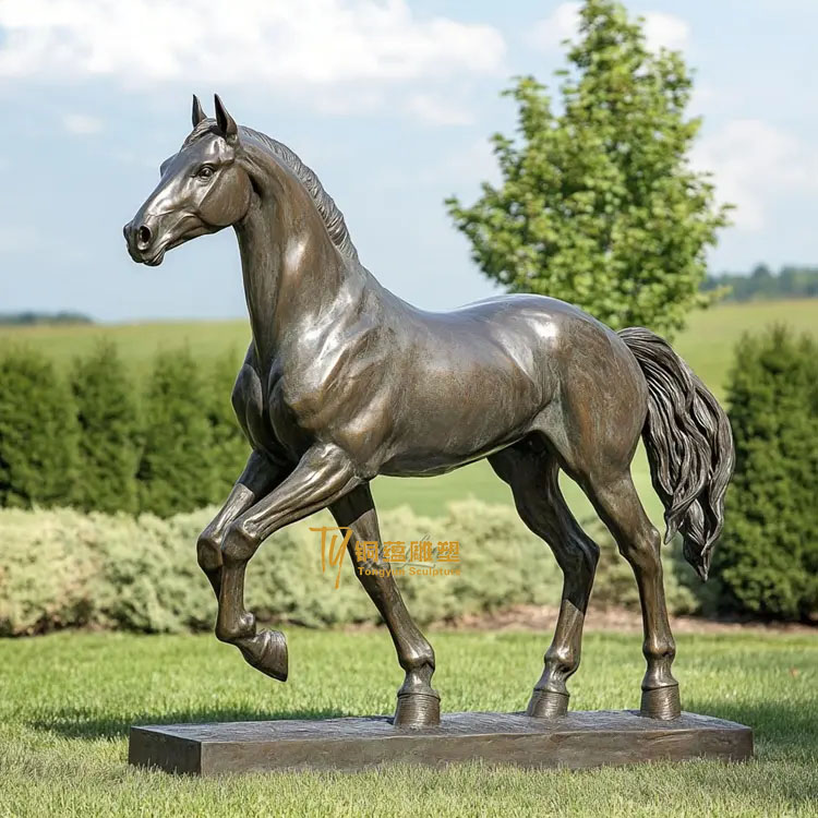 Custom Made Outdoor Garden Sculpture Life Size Arabian Brass Bronze Horse Statue