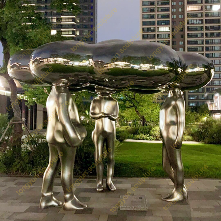 Outdoor Park Project Commercial Street Project Abstract Figure Stainless Steel Sculpture