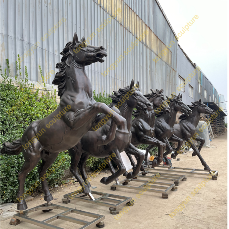 Custom Antique Life Size Large Outdoor Garden Big Casting Metal Brass Bronze Running Horse Statue Sculpture for Sale